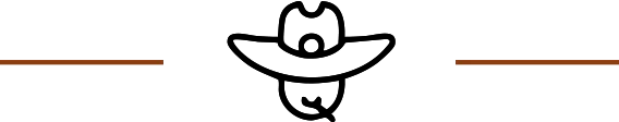 Decorative cowboy and hat icon