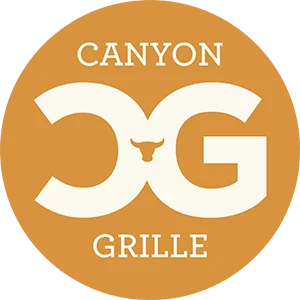 The Canyon Grill Emblem in Marigold and Bone colors